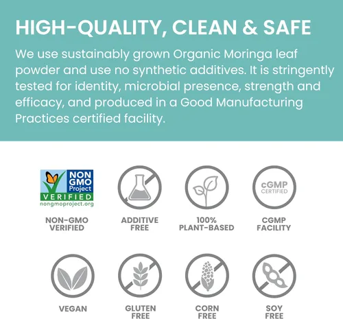 Miniatura 5 de Himalaya Moringa - Suplemento antioxidante de superalimentos a base de hierbas que apoya el bienestar, la vitalidad y el estrés oxidativo, vegano