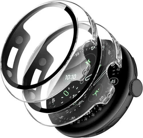 Miniatura 11 de Miimall - Juego de 2 fundas con protector de pantalla para Google Pixel Watch 4 de 1.772 pulgadas, antiarañazos, sensible de alta definición