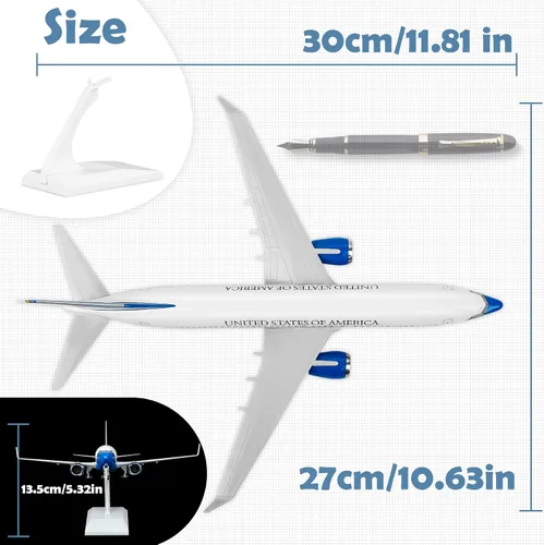 Miniatura 4 de Joylludan 1:130 Delta Plane Modelo Aleación Diecast Aviones con luz LED