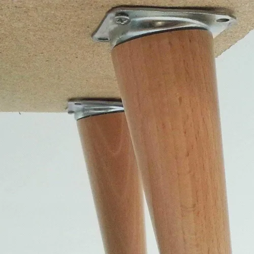 Miniatura 4 de La Vane Juego de 4 placas de montaje para patas de muebles y pernos de suspensión M8, soporte de reparación de silla de sofá de acero resistente