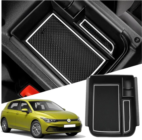 Miniatura 10 de Golf 8 GTI Organizador de consola central, para accesorios Golf GTI/R MK8 2020-2025, estante de consola central compatible con VW Volkswagen Golf
