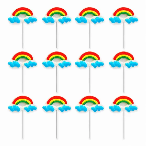 12 unidades de caramelos con forma de arco iris, ideales para rellenos de bolsas de golosinas, envueltos individualmente (paquete de 12)