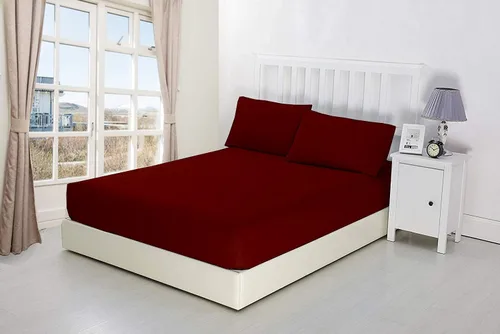 Miniatura 26 de Crown Collection Sábanas bajeras de 600 hilos, 100% algodón egipcio, 8 piezas, bolsillo profundo de 12 pulgadas con 16 fundas de almohada