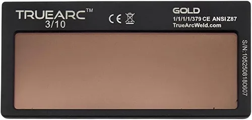Miniatura 3 de Lente de Soldadura de Oscurecimiento Automático Dorado – Filtro Dorado de Color Verdadero – Se Adapta a Cascos de Soldadura de 2" x 4-1/4" – Tono 9