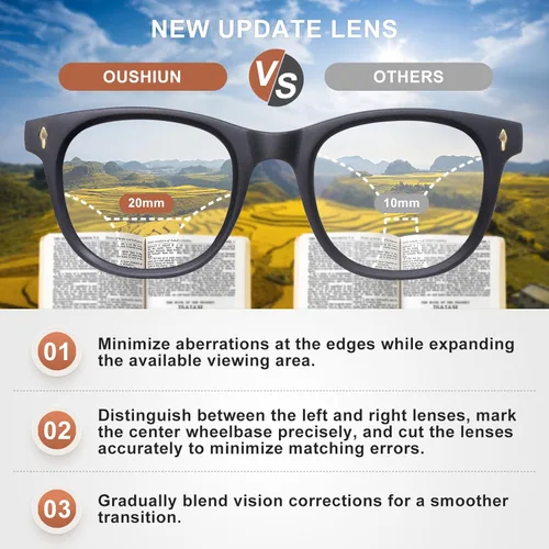 Miniatura 3 de Lentes de lectura fotocromáticos progresivos multienfoque con bloqueo de luz azul para computadora para mujer