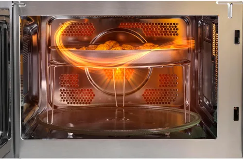 Miniatura 6 de GE GCST10A1WSS Horno de microondas de convección de 1.0 pies cúbicos, microondas de encimera de 1050W con función Air Fry y bandeja crujiente