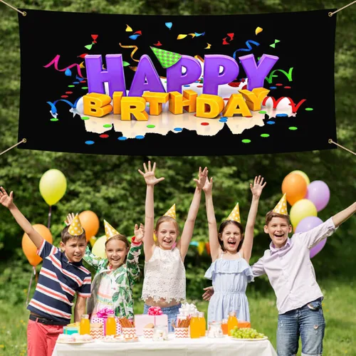 Miniatura 4 de Pancartas y letreros personalizados Pancarta personalizada con foto/texto personalizado Personalice pancartas para fiestas, negocios, cumpleaños al