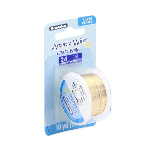 Miniatura 18 de Artistic Wire Alambre de Cobre Coloreado Plateado en Plata Resistente al Deslustre para Manualidades y Envolver Joyería, Resistente al Deslustre
