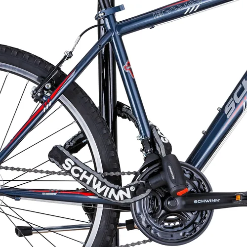 Miniatura 7 de Schwinn - Cadena reflectante con llave y candado para bicicleta, cerradura antirrobo de bicicleta de 3 pies x 8mm, nivel de seguridad 4