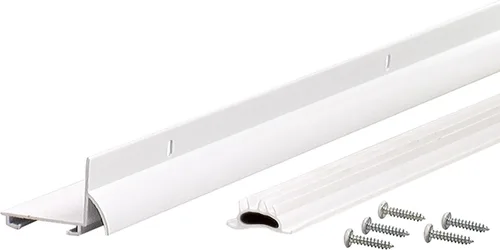 Miniatura 7 de M-D Building Products 81935 - Sello comercial de aluminio blanco en forma de L para debajo de la puerta