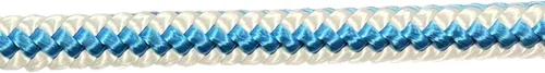 Blue Ox Rope Cuerda de escalada arborista de 1/2 pulgada por 120 pies, 12 hebras de poliéster, azul/blanco, fabricada en los Estados Unidos