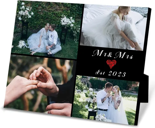 Miniatura 8 de Marcos de fotos personalizados con texto en inglés "I Love You" para parejas, regalos de boda personalizados para parejas, regalos de cumpleaños