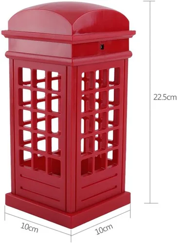 Miniatura 6 de ASHATA Cabina de teléfono retro LED lámpara de noche táctil regulable mesa escritorio luz para dormitorio estudiantes dormitorio dormitorio