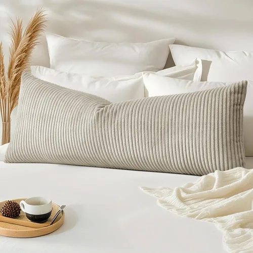 Miniatura 383 de Artscope Fundas de Almohada de Pana a Rayas Acogedoras Súper Suaves Decorativas Cuadradas Fundas de Cojín para Sofá Sillón Dormitorio Decoración