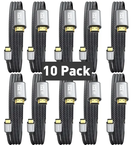 Miniatura 9 de UANTIN Cable USB C a HDMI de 3 pies Cable USB 3.1 tipo C a HDMI de alta velocidad 4K [compatible con Thunderbolt 3/4/5] con MacBook, Galaxy S9 a