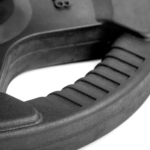 Miniatura 3 de XMARK TRI-GRIP - Par o juego de discos de peso olímpicos, pesas de ejercicio con revestimiento de goma para barra olímpica, juego de pesas