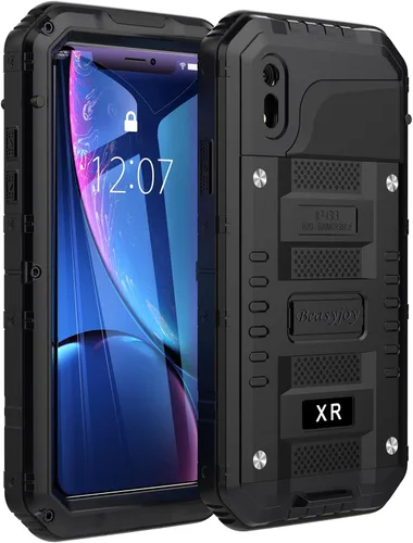 Miniatura 20 de Beasyjoy Funda impermeable para iPhone 12 Pro Max, cubierta protectora de cuerpo completo con protector de pantalla incorporado, resistente a Negro