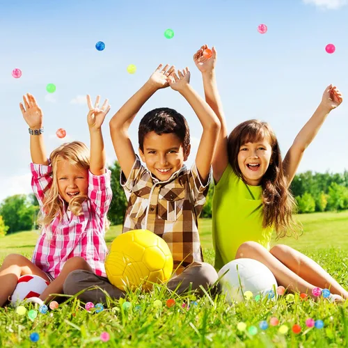 Miniatura 5 de Sumind 100 bolas pequeñas con rebote de goma a granel para bebés, regalos de fiesta de cumpleaños, regalos, premios, máquinas expendedoras