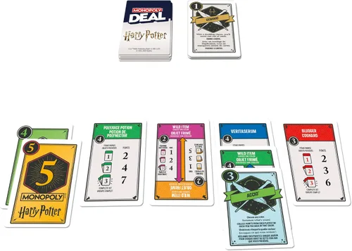 Miniatura 12 de Monopoly Deal: Juego de cartas de Harry Potter Juegos familiares para niños y adultos A partir de 8 años 2 a 5 jugadores 15 minutos