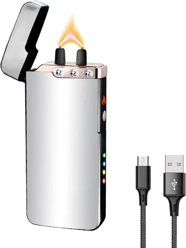 Miniatura 10 de GADATOP Encendedor eléctrico recargable, encendedor de plasma de arco, encendedor sin llama, encendedor al aire libre, resistente al viento
