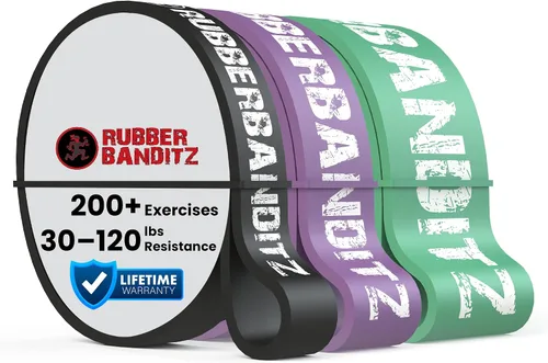 Miniatura 13 de Rubberbanditz Combo Pull Up Assist Bands Heavy Duty Resistance Exercise Bands for Powerlifting, Mobility, and Stretching Resistance Bands for