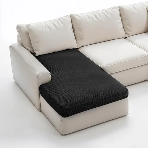 Miniatura 26 de CHUN YI - Funda elástica de cojín para sofá biplaza, funda de asiento de sofá con tela jacquard de elastano (mediana, color marfil blanco)