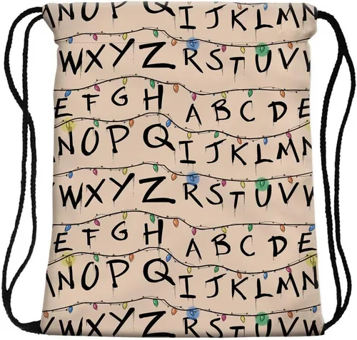 Miniatura 4 de MINAZIS Stranger - Mochila con cordón y bolsa multifuncional, bolsa de gimnasio deportiva, Amarillo, Bolsa con cordón