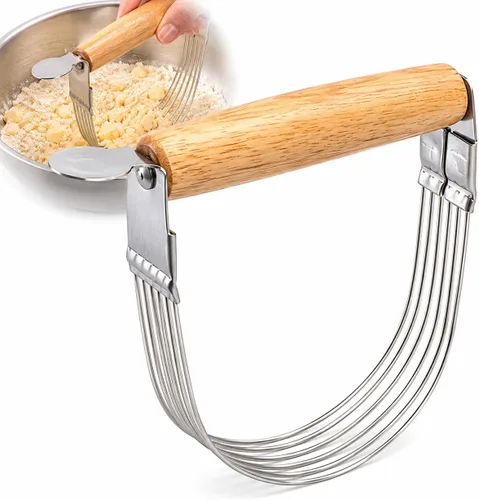 Miniatura 12 de Mrs. Anderson's Baking Batidora de masa de pastelería, acero inoxidable, diseño de 5 cuchillas
