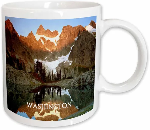 Miniatura 13 de 3dRose Lake Ann Washington State - Taza de dos tonos (11 onzas), color negro