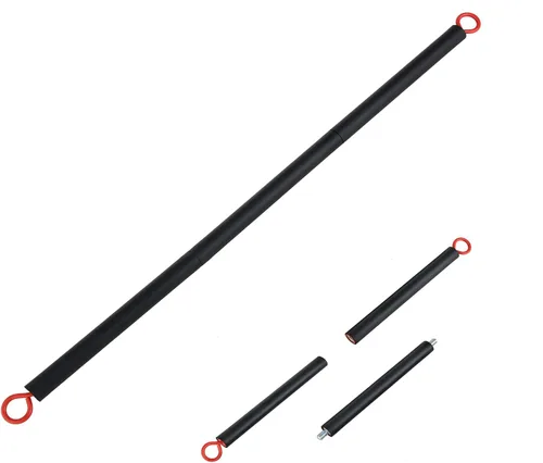 Barra de banda de resistencia para fitness, barra de entrenamiento de pilates de acero portátil para ejercicio, barra de 3 piezas para bandas de