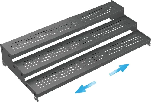 Miniatura 8 de Organizador de especias expandible con estante de 3 niveles, diseño moderno resistente, antideslizante y visibilidad, ideal para armario de cocina