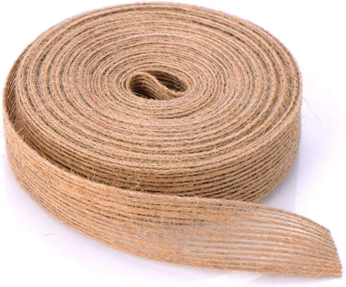 Miniatura 5 de Pangda 2 rollos de cinta de arpillera de 0.8 pulgadas x 11 yardas, de tela tejida de lino natural, para boda, manualidades, bordes hechos a mano