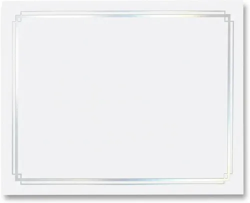 Miniatura 10 de PaperDirect Certificados de especialidad imperial de papel de aluminio – 50 hojas de papel blanco de 38 libras, 8½ x 11 pulgadas, borde doble
