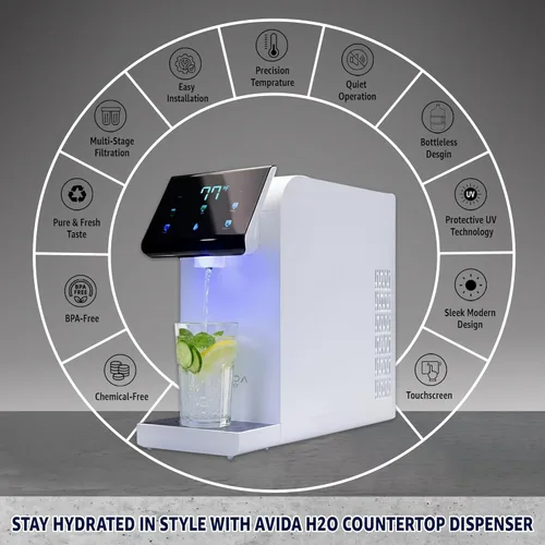 Miniatura 8 de Dispensador de agua caliente y fría ultra instantáneo, dispensador de agua sin botella, certificado WQA, filtración silenciosa de múltiples etapas +