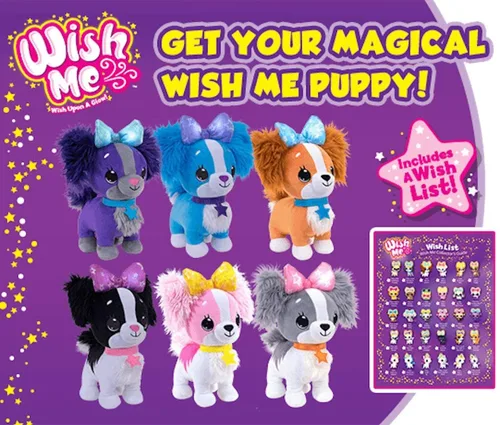 Miniatura 3 de Pets - Animales de peluche con luz LED - Cachorro Cavalier azul esponjoso con lazo morado
