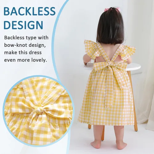 Miniatura 3 de Zanie Kids Vestidos de Pascua para niñas, vestido de verano para niñas, ropa de juego, trajes de fotos familiares