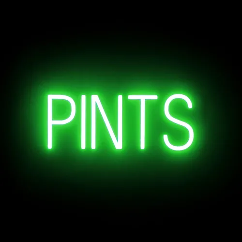 Miniatura 13 de SpellBrite Letrero de cerveza y vino Letrero de cerveza y vino neón, luz LED verde 22.0 x 15.0 pulgadas