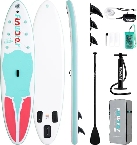 Miniatura 9 de FunWater Tabla de remo inflable de 10 pies 6 pulgadas, 11 pulgadas, 11 pies y 6 pulgadas, para adultos y jóvenes, tablas de remo inflables