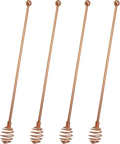 Miniatura 8 de BURLIHOME - Palitos de café especiales, cucharas especiales de acero inoxidable, cuchara mezcladora esférica, palitos sólidos/huecos para Negro