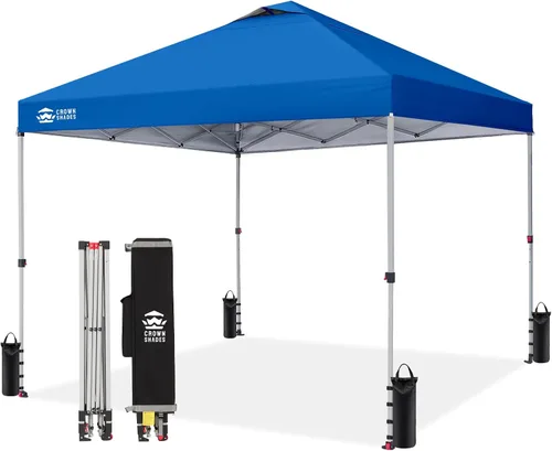 Miniatura 29 de CROWN SHADES Toldo desplegable de 8 x 8 pulgadas, tienda de campaña de playa con instalación CenterLok de un empuje, parasol fácil para exteriores