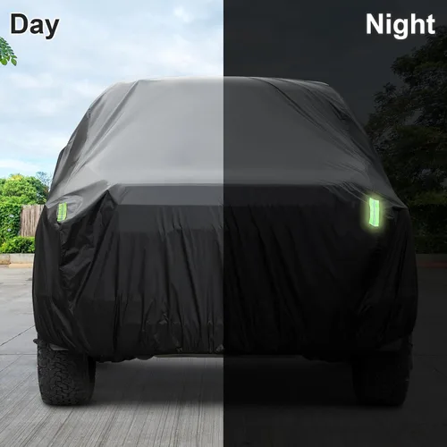 Miniatura 5 de Sailnovo Cubierta impermeable para automóvil para camioneta, para todo tipo de clima, 7 capas de alta resistencia, cubierta completa para automóvil
