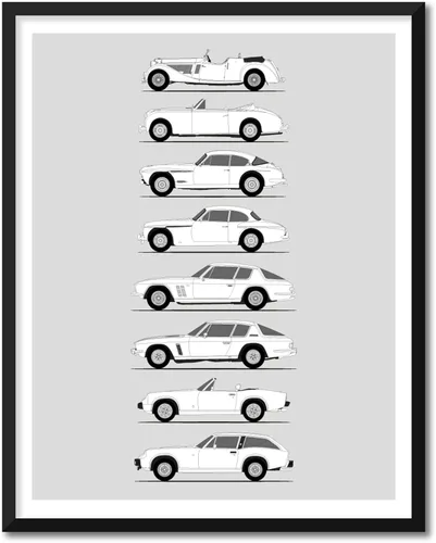 Miniatura 7 de Idea Network Póster hecho a mano compatible con Chevy impreso, arte de pared, decoración hecha a mano de lo mejor de las generaciones de Chevy