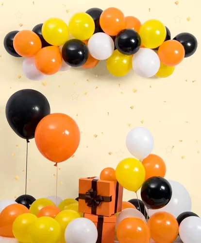 Miniatura 6 de Ponamfo Globos de látex negros para fiesta, 100 globos de 18 + 12 + 10 + 5 pulgadas, kit de arco de globos como globos de fiesta de cumpleaños
