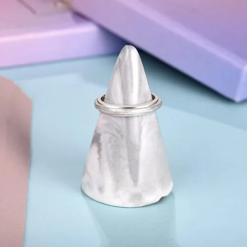Miniatura 3 de Teioa Anillos giratorios de plata de ley antiansiedad, anillos para aliviar el aburrimiento, TDAH, autismo, anillos para mujeres y hombres