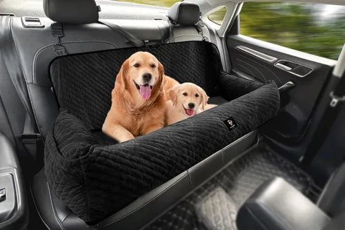 Miniatura 8 de Sephyroth Asiento de automóvil para perros pequeños/medianos, cama de automóvil para perros, asiento de seguridad de viaje lavable para mascotas