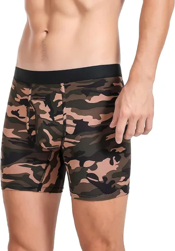 Miniatura 4 de Xaanelr Calzoncillos tipo bóxer para hombre, de viscosa de bambú, suave, cómodo, paquete múltiple