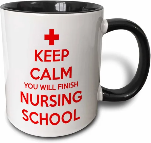 Miniatura 10 de 3dRose Taza "Keep Calm You Will Finish Nursing School", 11 onzas