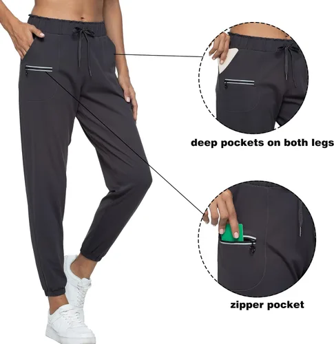 Miniatura 44 de Kcutteyg - Pantalones deportivos con bolsillos para mujer, diseño suave, ligero y de secado rápido, para entrenamiento, gimnasia, yoga y correr