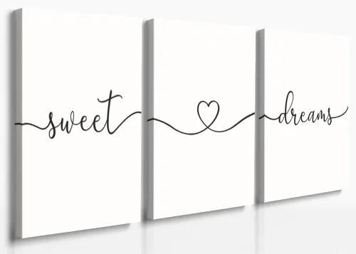 Miniatura 23 de GUBIYU Decoración de pared familiar para el hogar, juego de 3 impresiones inspiradoras en lienzo enmarcadas en blanco y negro, pinturas artísticas