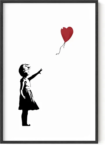 Miniatura 11 de HAUS AND HUES Póster de arte callejero Banksy - Arte pop grafiti - Sin marco 12"x16" Banksy Pulp Fiction